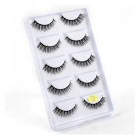 UAMOU Cils 5 paires 3D vison cheveux Faux Cils Multipack Cils naturels Faux Cils outil de maquillage maquillaje femme Cheerfu