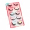 UAMOU Cils 5 paires 3D vison cheveux Faux Cils Multipack Cils naturels Faux Cils outil de maquillage maquillaje femme Cheerfu