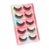 UAMOU Cils 5 paires 3D vison cheveux Faux Cils Multipack Cils naturels Faux Cils outil de maquillage maquillaje femme Cheerfu