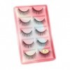 UAMOU Cils 5 paires 3D vison cheveux Faux Cils Multipack Cils naturels Faux Cils outil de maquillage maquillaje femme Cheerfu