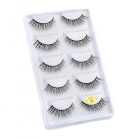 UAMOU Cils 5 paires 3D vison cheveux Faux Cils Multipack Cils naturels Faux Cils outil de maquillage maquillaje femme Cheerfu