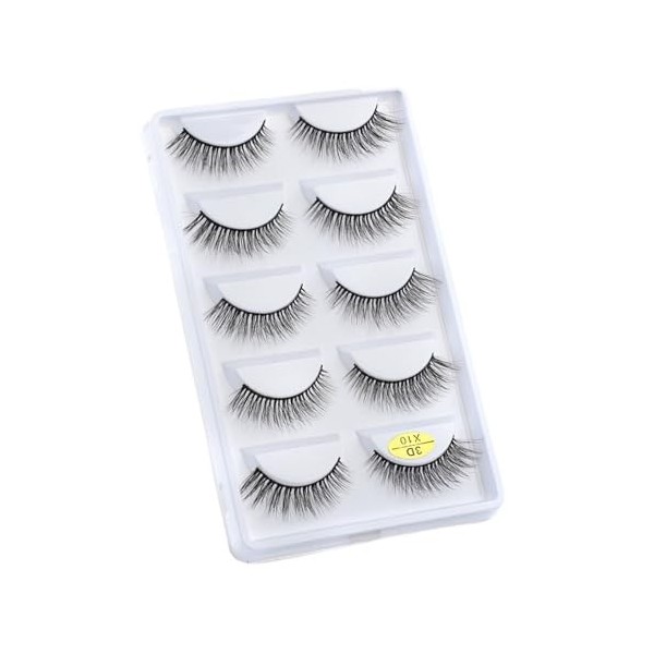 UAMOU Cils 5 paires 3D vison cheveux Faux Cils Multipack Cils naturels Faux Cils outil de maquillage maquillaje femme Cheerfu