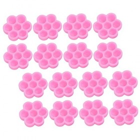 DOITOOL 1200 Pcs Fleur Colle Tasse Anneaux De Colle Pour Extensions De Cils Cils Avec Colle Cils Tuile Cils Porte-Colle Exten