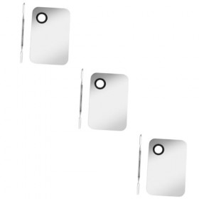 minkissy 6 Ensembles Mélange Peinture Maquillage Plat Plateau Mélange Et Spatule Maquillage Conseil Couleur Plaque DAffichag