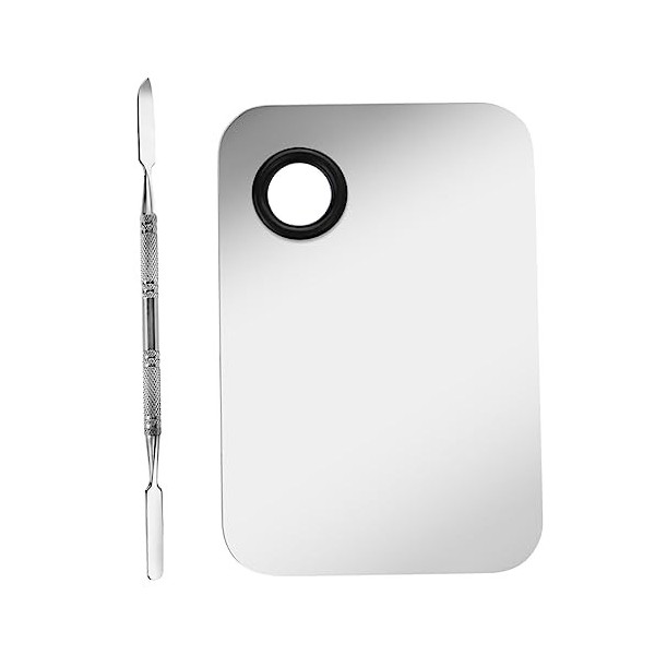 minkissy 6 Ensembles Mélange Peinture Maquillage Plat Plateau Mélange Et Spatule Maquillage Conseil Couleur Plaque DAffichag