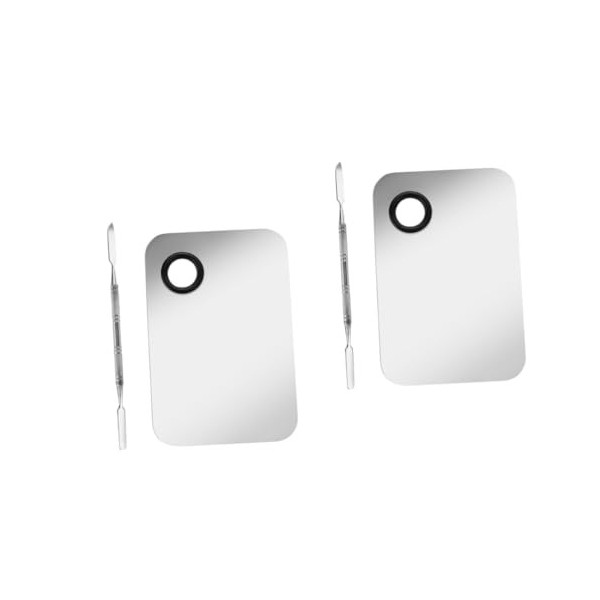 minkissy 6 Ensembles Mélange Peinture Maquillage Plat Plateau Mélange Et Spatule Maquillage Conseil Couleur Plaque DAffichag