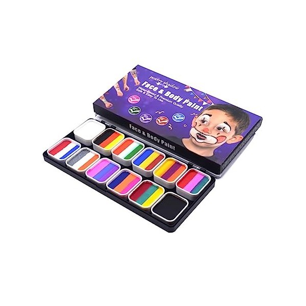 Didiseaon 1 Boîte Kit De Peinture Corporelle Peinture Dessin Corps Peinture De Maquillage De Clown Pigment Cosmétique Peintur