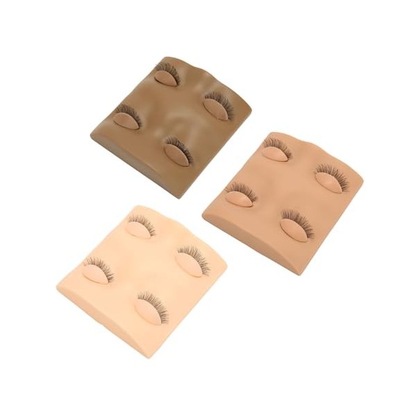 Tête de Mannequin de Cils avec Paupières Remplacées, Maquillage, Cils Compacts à Double Couche, Fournitures de Pratique dext