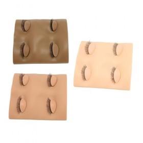 Tête de Mannequin de Cils avec Paupières Remplacées, Maquillage, Cils Compacts à Double Couche, Fournitures de Pratique dext