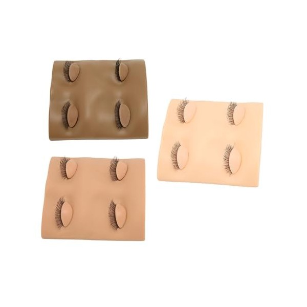 Tête de Mannequin de Cils avec Paupières Remplacées, Maquillage, Cils Compacts à Double Couche, Fournitures de Pratique dext