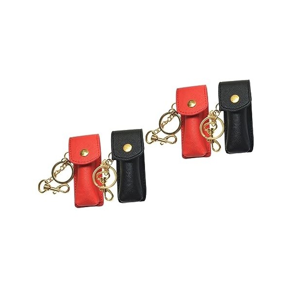 POPETPOP 6 Pièces Sac De Rangement De Rouge à Lèvres Porte-clés De Voyage Manchon Porte-clés Rouge à Lèvres Manchons à Clip S