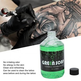 Savon Vert pour Tatouage, Savon Vert Professionnel Doux pour Salon de Tatouage pour Soins de Tatouage ou Savon Ordinaire pour