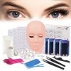 Kit Dextension De Cils, TopDirect 15 Pièces Formation Professionnelle En Tête De Mannequin Kit Complet dExtension de cils k