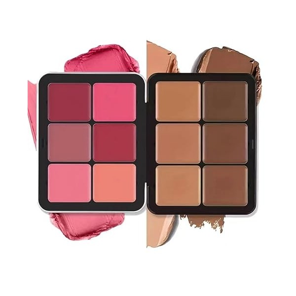 Carlas Secret Concealer Palette, Carlas Secret Cream Blush Palette, Carlas Secret Makeup Palette, 12 Colors Carlas Secret