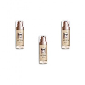 Maybelline New York Fond de Teint Dream Satin Fluide FPS13-30 Sable, Lot de 3 3 x 30ml 