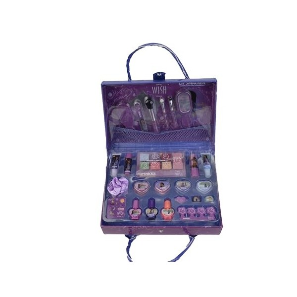 Lip SmackerWish Weekender Case, Sac Fourre-Tout Inspiré Disney Wish Comprenant Maquillage et Accessoires pour Visage, lèvres,