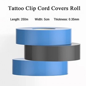 Housse de cordon de clip de tatouage - Unihubys 250M 820 ft Housse de machine BlueTattoo jetable