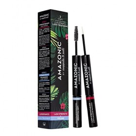 Sérum Amazonic Croissance Cils de Nuggela & Sulé. Rehausseur de Cils Double Action : Renforcement + Volume. 3 ml + 3 ml