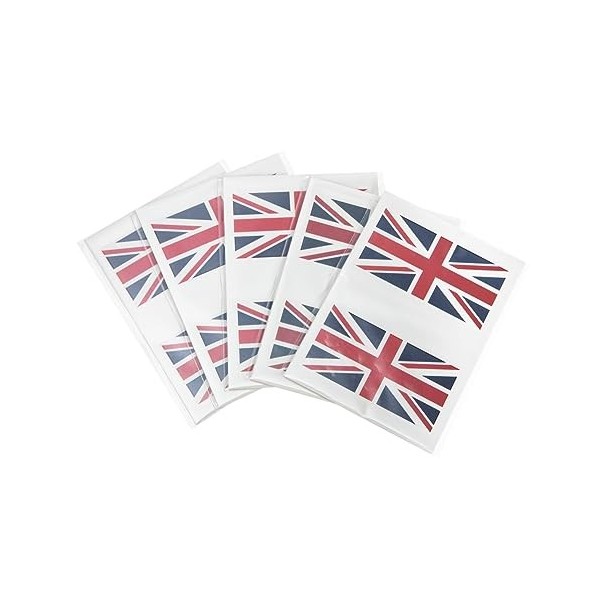 FRCOLOR Lot de 25 autocollants pour fans de lUk avec drapeau de football britannique drapeau américain autocollant de visage