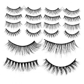Housoutil 80 Paires De Cils Faux Faux Cils Longs Faux Cils Cils Cosmétiques Bandes De Cils Bandes De Cils De Maquillage Faux 