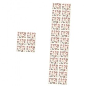 Abaodam 30 Feuilles Autocollants Atmosphère De Noël Faux Autocollants Autocollant De Visage Dessin Animé De Vacances Cadeaux 