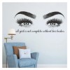 Cils sourcils vinyle autocollant mural Beatuy Salon citations vinyle autocollant mural Extension de cils Winodow Art affiche 