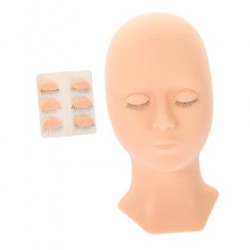 FRCOLOR 1 Ensemble Modèle Cils Greffés Cils Mannequin Tête Mannequin Extension De Cils Formateur Cils Formation Tête Paupière