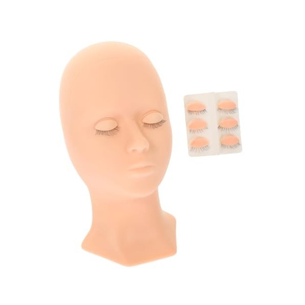 FRCOLOR 1 Ensemble Modèle Cils Greffés Cils Mannequin Tête Mannequin Extension De Cils Formateur Cils Formation Tête Paupière