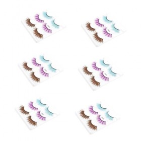 FRCOLOR 18 Paires Faux Cils Coller Sur Les Cils Les Yeux De Chat Regardent Les Cils Cil De Chat Naturel Cils De Vison 3d Cils