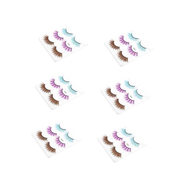 FRCOLOR 18 Paires Faux Cils Coller Sur Les Cils Les Yeux De Chat Regardent Les Cils Cil De Chat Naturel Cils De Vison 3d Cils