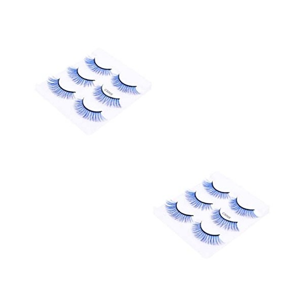 FRCOLOR 18 Paires Faux Cils Coller Sur Les Cils Les Yeux De Chat Regardent Les Cils Cil De Chat Naturel Cils De Vison 3d Cils