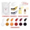 PGthree Ensemble de Fabrication de Brillant à lèvres DIY, Kits Cadeaux de Maquillage Amusants pour Femmes et Filles, pour fab