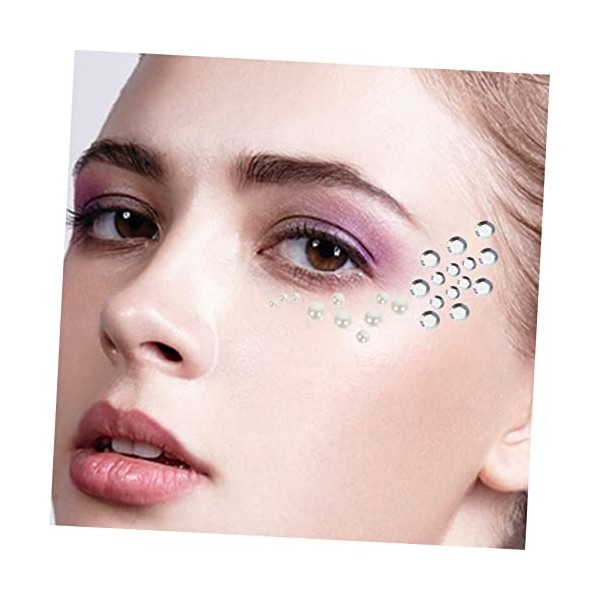 minkissy 60 Feuilles Beauté Strass Yeux Corps Carillons Visage Maquillage Gemmes Cheveux Bijoux Décalque Visage Bijoux Corps 