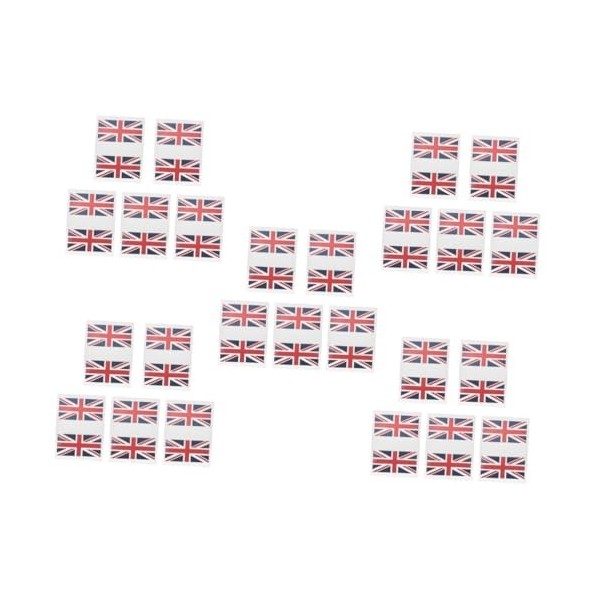 POPETPOP 25 Ensembles Fans Royaume-uni Sticker Décorations Du Jubilé 2022 Décoratif Grande Bretagne Stickers Autocollant Drap