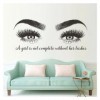 Cils sourcils vinyle autocollant mural Beatuy Salon citations vinyle autocollant mural Extension de cils Winodow Art affiche 