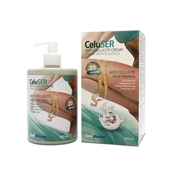 CELUSER CRÈME ANTI-CELLULITE - Formule révolutionnaire 500 ml - Réduit laccumulation de graisse sur les hanches et les cuiss