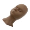 POPETPOP 2 Pièces Modèle De Tête De Pratique Des Cils Poupées Noires Tête De Pratique Des Cils En Caoutchouc Crâne Chauve Cos
