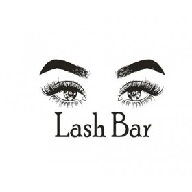 Autocollant mural de Studio de beauté, Logo de barre de cils, décalcomanie dart mural en vinyle, maquillage de cils, autocol