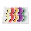 POPETPOP 40 Paires Faux Cils Maquillage Des Cils Bandes De Cils De Couleur Cils Exagérés Cils Colorés Halloween Extensions De