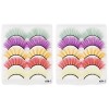 POPETPOP 40 Paires Faux Cils Maquillage Des Cils Bandes De Cils De Couleur Cils Exagérés Cils Colorés Halloween Extensions De