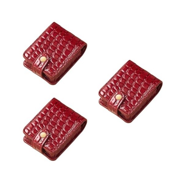 FRCOLOR 3 Pcs Mini Rouge À Lèvres Mini Sac Cosmétique Petit Sac Cosmétique avec Miroir Sac Organisateur De Rouge À Lèvres Sac