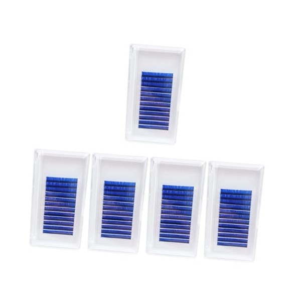 5 Boîtes DExtension De Cils Cils De Maquillage Faux Cils Faux Cils Extensions De Cils De Couleur Bleue Maquillage Faux Cils 