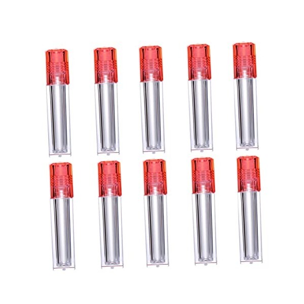 POPETPOP 3 Ensembles 10 Pièces Flacon Dhuile à Lèvres Roller Brillant à Lèvres Clair Rouge à Lèvres Brillant Récipient Trans