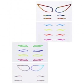 Abaodam 16 Ensembles Eye Liner De Couleur Stickers Eye Liner Stickers Autocollants Imperméables Autocollant Eye-liner Autocol