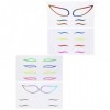 Abaodam 16 Ensembles Eye Liner De Couleur Stickers Eye Liner Stickers Autocollants Imperméables Autocollant Eye-liner Autocol