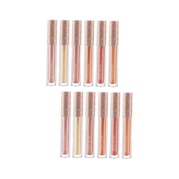 Beaupretty Fard À Paupières Liquide Scintillant 12 Pièces Fard À Paupières Scintillant Maquillage Pour Les Yeux Accessoires F