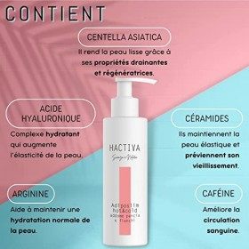 HACTIVA - Gel-crème amincissant pour labdomen, le ventre et les hanches, traitement chaud et froid avec caféine, acide hyalu