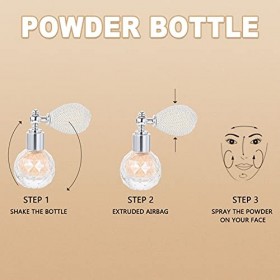 minkissy 4 Pcs Corps Airbag Poudre De Dépoussiérage Poudre Maquillage Pulvérisateurs De Paillettes Brillant Poudre Spray Pail
