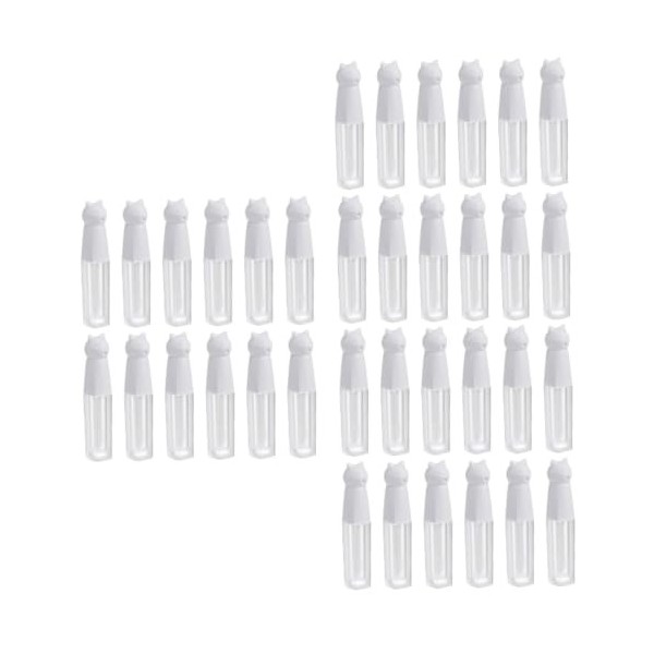 FRCOLOR 36 Pièces Tube Brillant à Lèvres Chat Mini-tubes à Lèvres Tubes De Rouge à Lèvres Rechargeables Vides Brillant à Lèvr