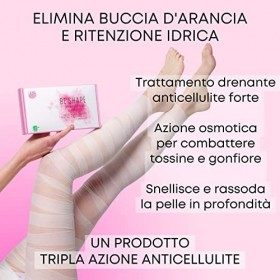 Bandes anticellulite drainantes Traitement à action osmosque amincissante et détox avec actifs 100 % naturels Bandages esthét